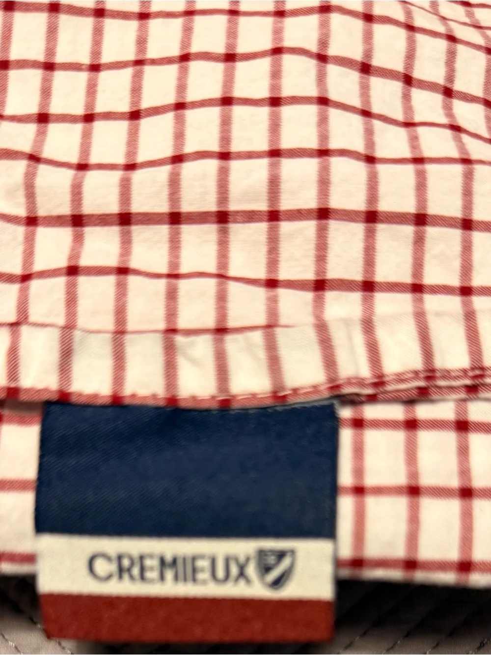 Daniel Cremieux Red & White Tattersall Check Full Flat Sheet
